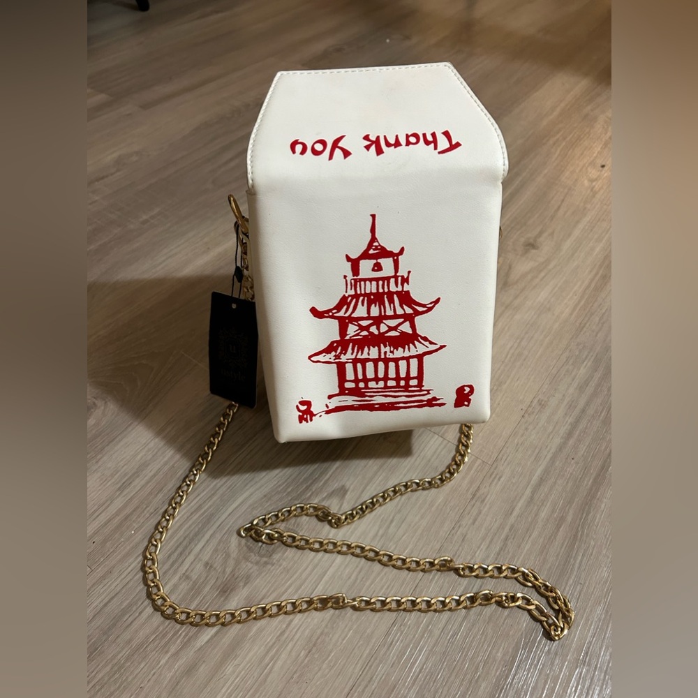NWT ustyle Chinese Takeout Box Crossbody Bag Novelty Purse